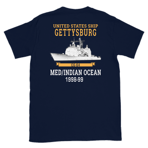 USS Gettysburg (CG-64) 1998-99 MED/IO Short-Sleeve T-Shirt