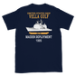 USS Vella Gulf (CG-72) 1995 Maiden Deployment Short-Sleeve Unisex T-Shirt – back view, navy