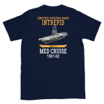 USS Intrepid (CVS-11) 1961-62 WESTPAC Short-Sleeve T-Shirt – back view, navy