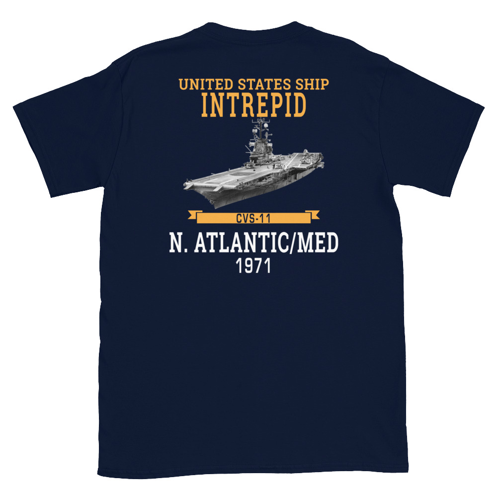 USS Intrepid (CVS-11) 1971 N.Atlantic/MED Short-Sleeve T-Shirt