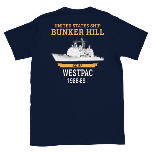 USS Bunker Hill (CG-52) 1988-89 WESTPAC Short-Sleeve Unisex T-Shirt