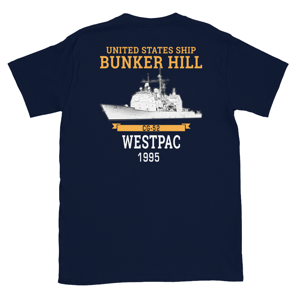 USS Bunker Hill (CG-52) 1995 WESTPAC Short-Sleeve Unisex T-Shirt