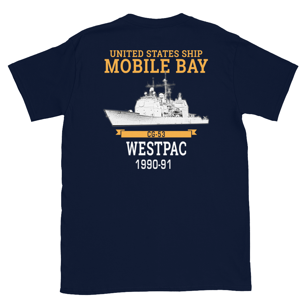 USS Mobile Bay (CG-53) 1990-91 Deployment Short-Sleeve T-Shirt