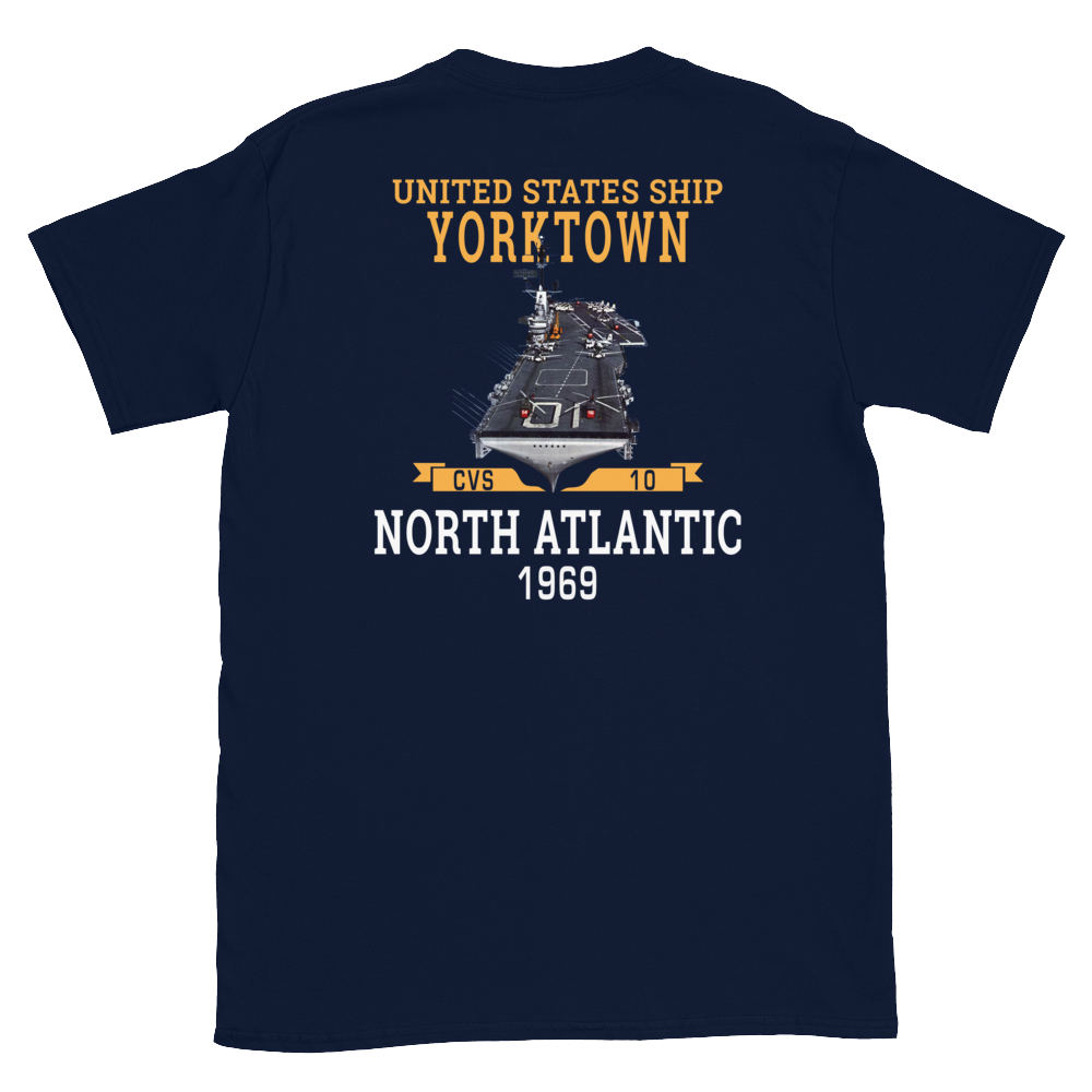 USS Yorktown (CVS-10) 1969 NORTH ATLANTIC Short-Sleeve Unisex T-Shirt