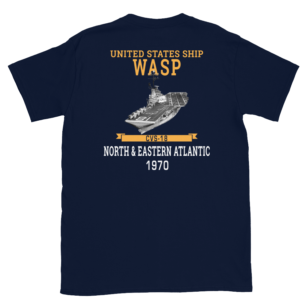 USS Wasp (CVS-18) 1970 N. & EASTERN ATLANTIC Short-Sleeve Unisex T-Shirt