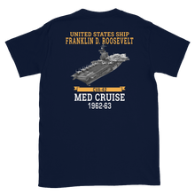 Load image into Gallery viewer, USS Franklin D. Roosevelt (CVA-42) 1962-63 MED CRUISE Short-Sleeve Unisex T-Shirt