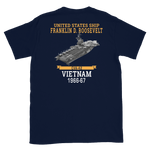 USS Franklin D. Roosevelt (CVA-42) 1966-67 VIETNAM T-Shirt – back view, navy