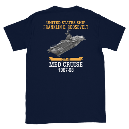 USS Franklin D. Roosevelt (CVA-42) 1967-68 MED CRUISE T-Shirt – back view, navy