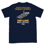 USS Franklin D. Roosevelt (CVA-42) 1960 MED CRUISE T-Shirt – back view, navy