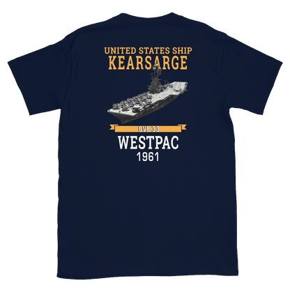 USS Kearsarge (CVS-33) 1961 WESTPAC T-Shirt – back view, navy