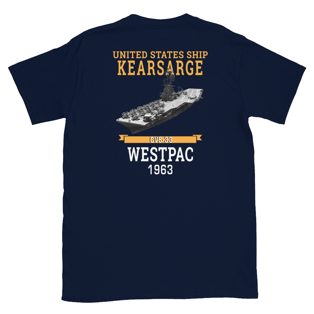 USS Kearsarge (CVS-33) 1963 WESTPAC T-Shirt – back view, navy