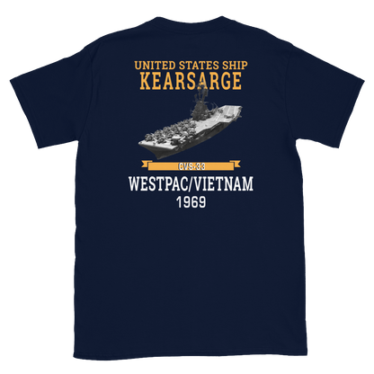 USS Kearsarge (CVS-33) 1969 WESTPAC/VIETNAM T-Shirt – back view, navy