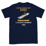 USS Essex (CVS-9) 1962 S. ATLANTIC/CARIBBEAN T-Shirt – back view, navy