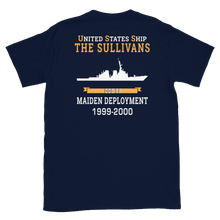 Load image into Gallery viewer, USS The Sullivans (DDG-68) 1999-2000 MAIDEN DEPLOYMENT Short-Sleeve Unisex T-Shirt