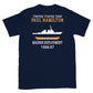 USS Paul Hamilton (DDG-60) 1996-97 MAIDEN DEPLOYMENT Short-Sleeve Unisex T-Shirt – back view, navy
