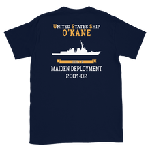 Load image into Gallery viewer, USS O&#39;Kane (DDG-77) 2001-02 MAIDEN DEPLOYMENT Short-Sleeve Unisex T-Shirt