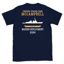 Load image into Gallery viewer, USS McCampbell (DDG-85) 2004 MAIDEN DEPLOYMENT Short-Sleeve Unisex T-Shirt