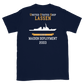 USS Lassen (DDG-82) 2003 MAIDEN DEPLOYMENT Short-Sleeve Unisex T-Shirt – back view, navy