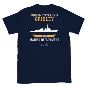USS Gridley (DDG-101) 2008 MAIDEN DEPLOYMENT Short-Sleeve Unisex T-Shirt