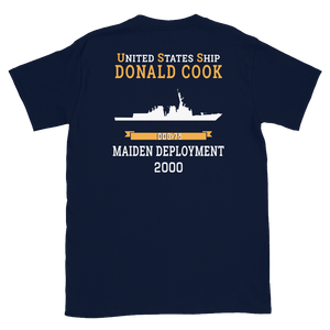 USS Donald Cook (DDG-75) 2000 MAIDEN DEPLOYMENT Short-Sleeve Unisex T-Shirt