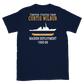 USS Curtis Wilbur (DDG-54) 1995-96 MAIDEN DEPLOYMENT Short-Sleeve Unisex T-Shirt – back view, navy