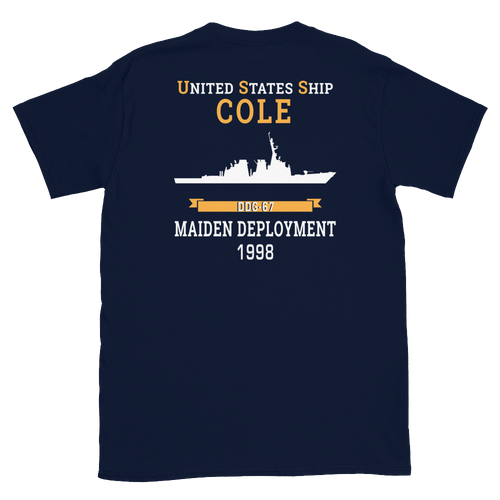 USS Cole (DDG-67) 1998 MAIDEN DEPLOYMENT Short-Sleeve Unisex T-Shirt