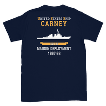 Load image into Gallery viewer, USS Carney (DDG-64) 1997-98 MAIDEN DEPLOYMENT Short-Sleeve Unisex T-Shirt