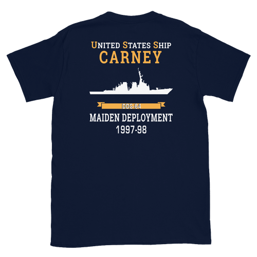 USS Carney (DDG-64) 1997-98 MAIDEN DEPLOYMENT Short-Sleeve Unisex T-Shirt