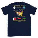 USS Blue Ridge (LCC-19) 1990-91 ODS/S Cruise Shirt – back view, navy