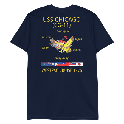 USS Chicago (CG-11) 1976 WESTPAC T-Shirt – back view, navy