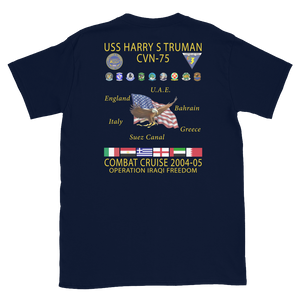 USS Harry S. Truman (CVN-75) 2004-05 Cruise Shirt – back view, navy