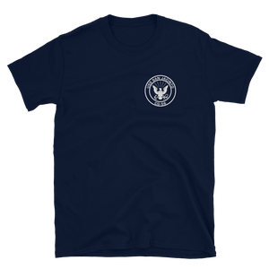 USS San Jacinto (CG-56) 1989 Deployment Short-Sleeve T-Shirt – front view, navy