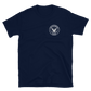 USS Vicksburg (CG-69) 2014-15 MED/N. ATLANTIC Short-Sleeve Unisex T-Shirt – front view, navy