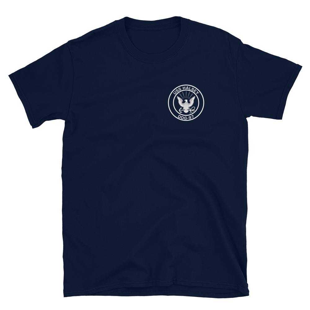 USS Halsey (DDG-97) 2006 MAIDEN DEPLOYMENT Short-Sleeve Unisex T-Shirt – front view, navy