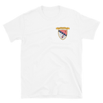 USS Chicago (CG-11) Ship's Crest T-Shirt - Gold – front view, white