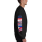 USS Hewitt (DD-966) 1989-90 Cruise Sweatshirt - FLAGS ON SLEEVE – black