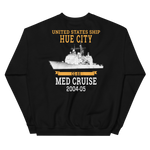 USS Hue City (CG-66) 2004-05 MED Unisex Sweatshirt – back view, black