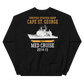 USS Cape St. George (CG-71) 2014-15 MED Unisex Sweatshirt – back view, black