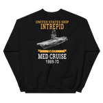 USS Intrepid (CVS-11) 1969-70 MED Sweatshirt – back view, black