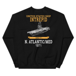 USS Intrepid (CVS-11) 1971 N.Atlantic/MED Sweatshirt – back view, black