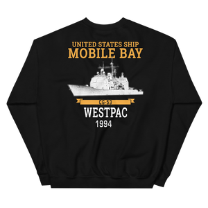 USS Philippine Sea (CG-58) 1994 Unisex Sweatshirt – back view, black