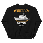 USS Mobile Bay (CG-53) 2002-03 Deployment Sweatshirt – back view, black