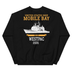 USS Mobile Bay (CG-53) 2006 Deployment Sweatshirt – back view, black