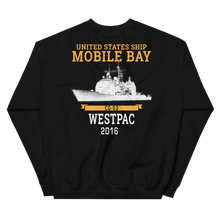 Load image into Gallery viewer, USS Mobile Bay (CG-53) 2016 Deployment Sweatshirt