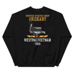 USS Oriskany (CVA-34) 1966 WESTPAC/VIETNAM Unisex Sweatshirt – back view, black