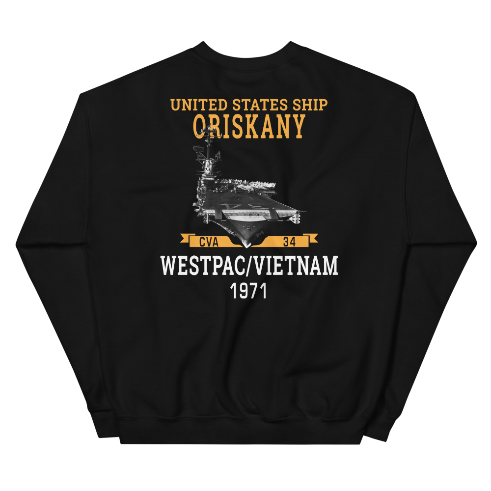 USS Oriskany (CVA-34) 1971 WESTPAC/VIETNAM Unisex Sweatshirt