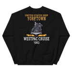 USS Yorktown (CVS-10) 1960 WESTPAC Unisex Sweatshirt – back view, black