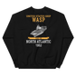 USS Wasp (CVS-18) 1962 N. ATLANTIC Unisex Sweatshirt – back view, black