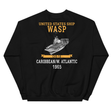 Load image into Gallery viewer, USS Wasp (CVS-18) 1965 CARIBBEAN/W. ATLANTIC Unisex Sweatshirt