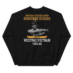 USS Bonhomme Richard (CVS-31) 1965-66 WESTPAC/VIETNAM Unisex Sweatshirt – back view, black